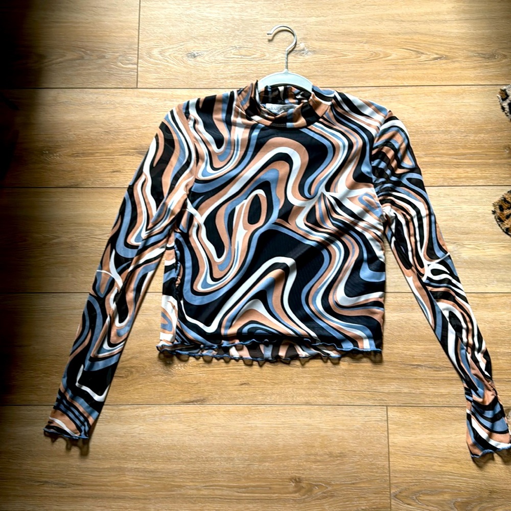 Multicolor long sleeve top